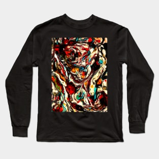 Abstract marble texture textile digital design Long Sleeve T-Shirt